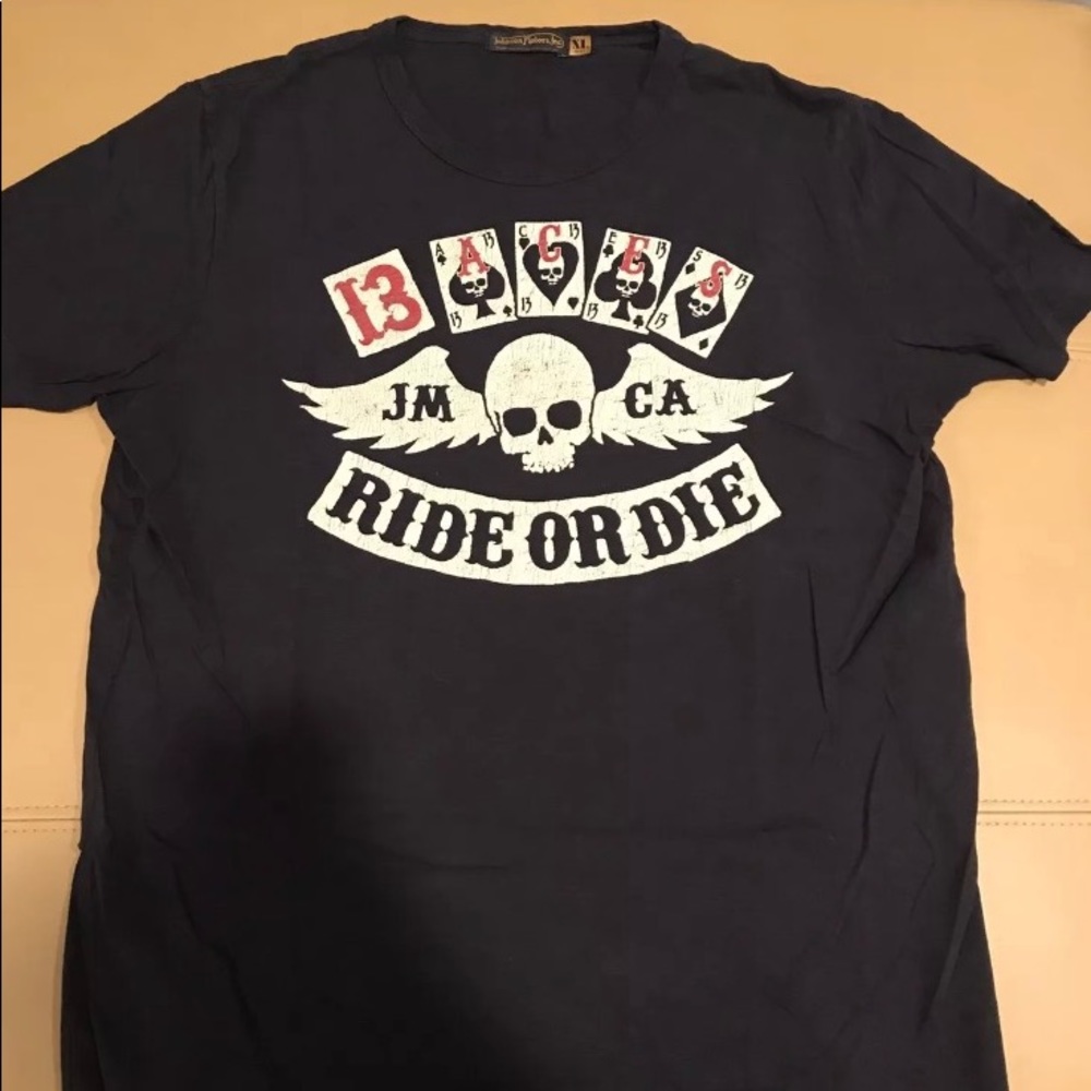 Johnson Motors Vintage Motorcycle T Shirt Black XL